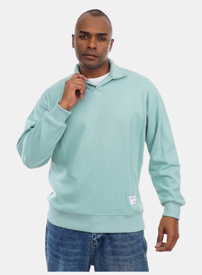 FIRE WOOD FireWood Cashmere Knit Pullover Sweater long sleeve For Men- Mint - Image 4